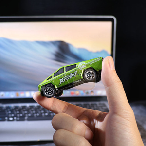 1/64 ölçekli pikap mini alaşım model rc araba 2.4Ghz 6CH ışık hız kontrolü die-cast uzaktan kumanda elektrikli kamyon - Product Image 3