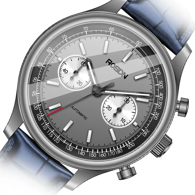 Mannen Horloge Lederen Branded Luxe Quartz Horloge Quartz Hand Horloge Prijs Chronograph Dial Waterdicht Met Mechanische Beweging