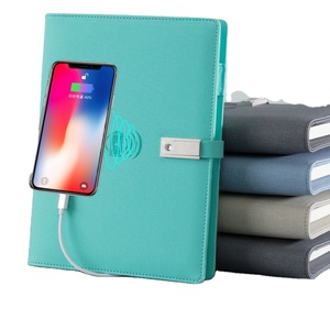 Power Bank Notebook A5 Notebook de carga inalámbrica set de regalo de negocios personalizado con disco U notebook con logotipo personalizado - Product Image 1