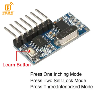 FOYUM 433 MHz Wireless Decoding Receiver 4-Kanal-Ausgangsmodul 433 MHz 1527 Lerncode Fernbedienung sender