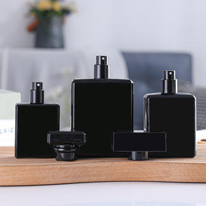 30 ml 50 ml 100 ml無料サンプル空の小さなつや消し黒ガラス香水瓶カスタムロゴ印刷付きカスタム - Product Image 6