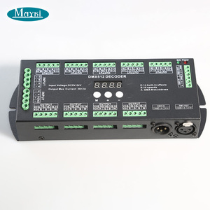 12/24/30/36 Kanäle RGB/RGBW DMX512 Decoder PWM Frequenz RJ45 DC5V 24V LED DMX Controller für Bühnen licht - Product Image 5