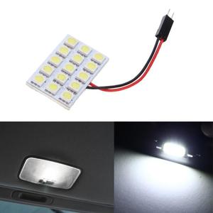 โดมแผงไฟ PCB 15SMD 5050 LED รถยนต์ด้านบนแสงโดมสำหรับการอ่านภายในแสงหลังคาที่มี T10 BA9S S8.5 Festoon หลอดไฟ Adap