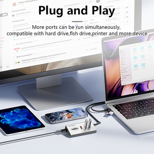 ПК компьютер ноутбук <span class=keywords><strong>USB</strong></span> C концентратор 10 Гбит/с 4 портами <span class=keywords><strong>USB</strong></span> 3,2 адаптер передачи данных концентратор с 4 портами <span class=keywords><strong>USB</strong></span> A <span class=keywords><strong>USB</strong></span> 3,2 Gen 2 супер скорость - Product Image 6