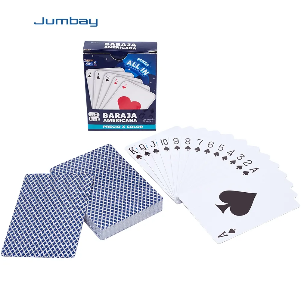 베스트 셀러 맞춤형 전문 맞춤 로고 디자인 다리 크기 세트 성인 포커 카드 게임 종이 소재 카드 놀이