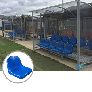 2 tier נייד כדורגל צוות מקלט עם דלי מושבי כדורגל dugouts