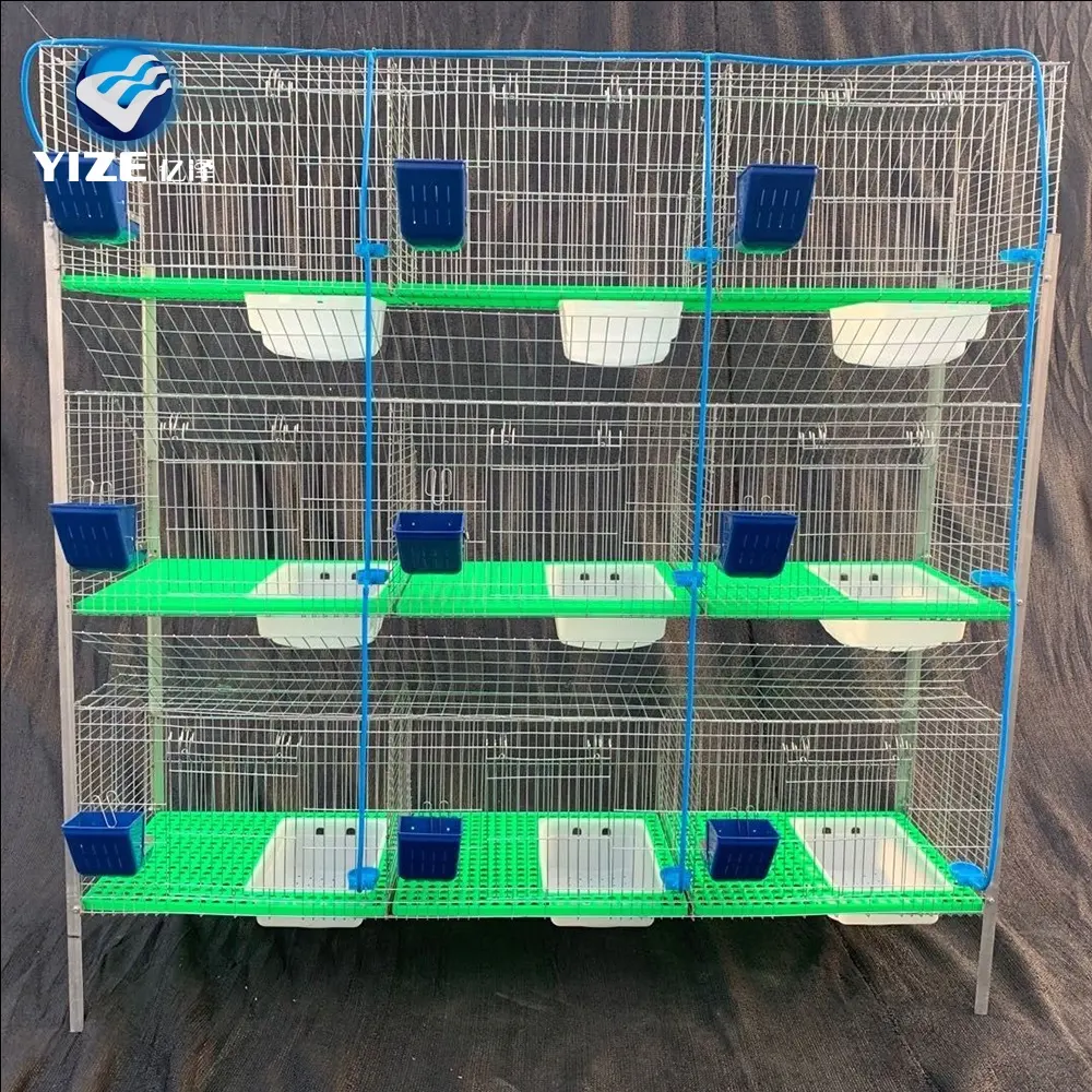hot sale meat 9 doors hot dipped galvanized rabbit cage