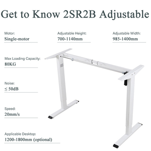 Construcción de marco de acero Altura ajustable Patas de escritorio Mesa elevadora eléctrica Escritorio de computadora ajustable Escritorio de pie ergonómico - Product Image 4