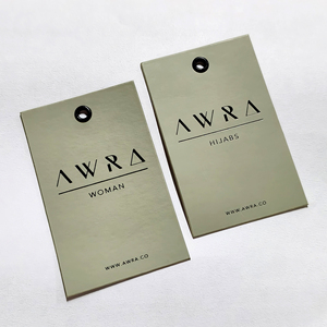 CF-HT25174-Cheap Design Personalizado Impressão Nome Logotipo Papel Vestuário Hangtag Etiquetas Roupas Pendurar Tags Com Corda