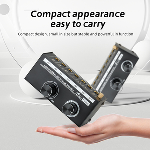 Professional <strong>Audio</strong> Interface 3.5/6.5mm Jack Stereo 6 Channel <strong>Audio</strong> signal Selecting <strong>Switch</strong> for Speakers Box Headphone Power Amp - Product Image 5