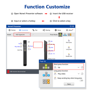 Puntatore Laser rosso penna puntatore Lazer, presentazione puntatore Laser USB Clicker presentatore Wireless per telecomando presentazione