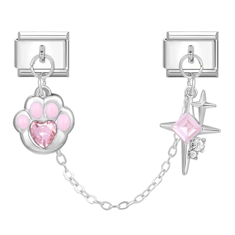 Steel base with double suspension-cats claw four-pointed star