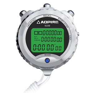 Cronometro digitale in metallo orologio da corsa per fitness a 100 piste con conto alla rovescia timer elettronico - Product Image 1
