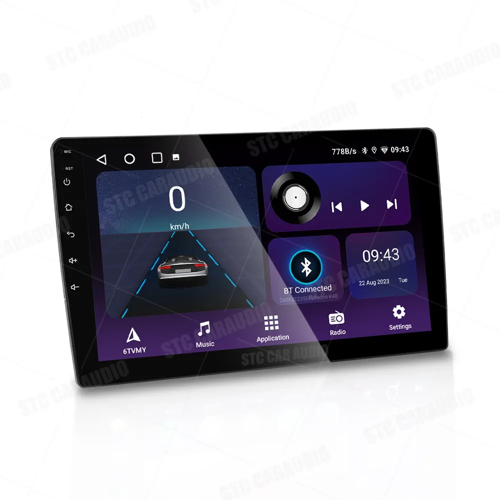 Reproductor de coche universal de 9 pulgadas 1 + 32G MP5 Radio de coche estéreo reproductor de DVD de coche Android con USB BT FM navegación GPS