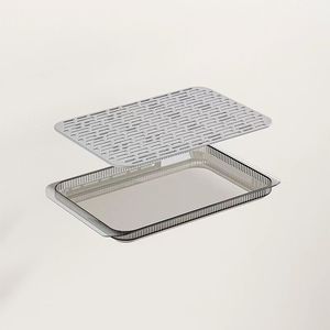 食品工业用新型简易PET塑料矩形托盘双层过滤托盘塑料服务托盘 - Product Image 6