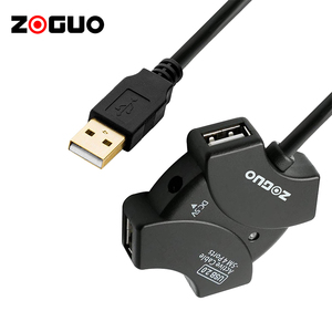 סופר-ספיד באיכות גבוהה 5M 10M 480Mbps PVC ניקל תקע 4 יציאות USB 2.0 כבל מאריך