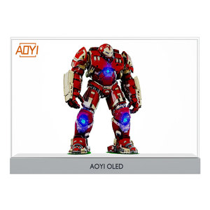 工場OEM55インチOLEDスクリーン両面垂直床置きOLED透明デジタルサイネージディスプレイ - Product Image 2