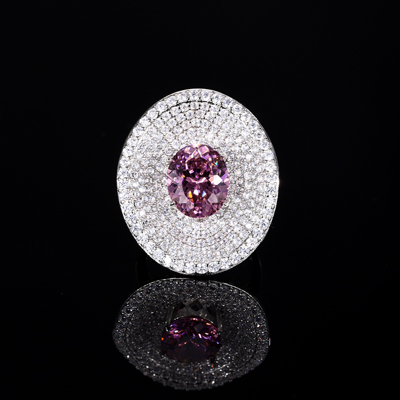 Anillo de rosa seca con corte de nido de pájaro de platino de tamaño ajustable
