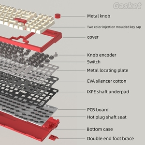 Cute 96% Hot Swap Wireless RGB Backlit <strong>Keyboard</strong> Colorful Big LED PCB <strong>Keyboard</strong> for PC - Product Image 4