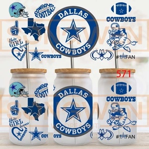 Tùy chỉnh <span class=keywords><strong>NFL</strong></span> UV dtf cup bọc chuyển 16oz vinyl chống trầy xước thiết kế nhiều hơn <span class=keywords><strong>NFL</strong></span> bóng đá cup bọc chuyển dán không thấm nước - Product Image 4
