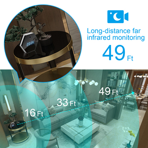 Z17 Smart WiFi Clock Camera 1080P Audio bidireccional con botón de llamada Smart Baby Monitor Sistema de seguridad para el hogar Red inalámbrica 4G - Product Image 6