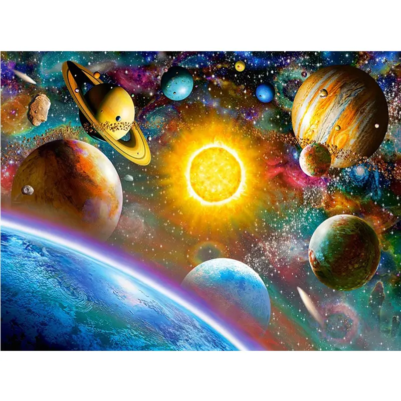 30*40cm Ever Moment Diamond Painting Embroidery Colorful Planet Full Square Resin Drill Wall Art Decoration Crystal Rhinestone
