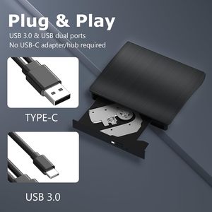 适用于苹果视窗10笔记本电脑的高速外置蓝光DVD驱动器便携式u盘3.0光盘3D蓝光播放器刻录机 - Product Image 3