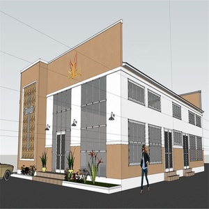 China Supply Modular Quick Build Light Prefab Steel <strong>Structure</strong> Church Curved Insulated Steel Building - Product Image 4