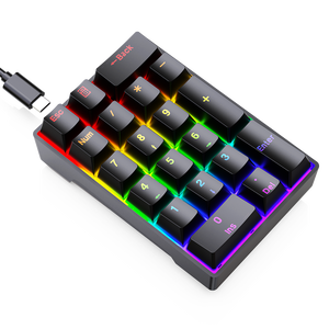 ¡YF20 20-Key Wired USB Type-c Ergonómico RGB Mini Teclado numérico mecánico para juegos de computadora de oficina y negocios en Stock! - Product Image 1