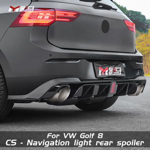 CS tarzı araba arka tampon difüzör dudak vw golf 8 için LED ile mk8 2021 2022 2023 vücut kiti - Product Image 3