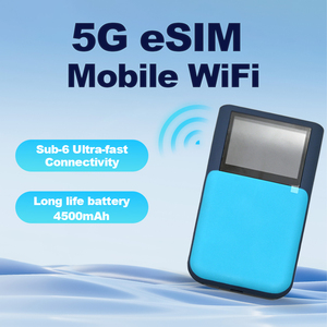 Phổ xách tay 5g mifis esim <span class=keywords><strong>hotspot</strong></span> di động Wi-Fi di động mifis Router 4500mAh pin wifi6 5g router với khe cắm thẻ Sim - Product Image 2