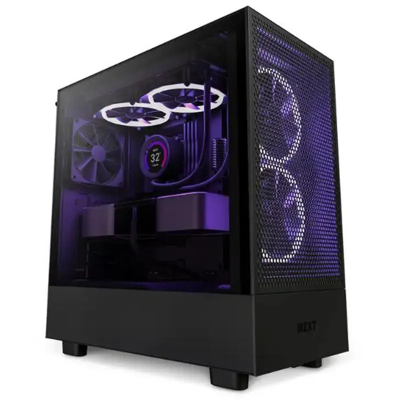 Computer Case H5 FlOW BLACK RGB Middle Tower Case Gaming Computer Cases Gaming PC