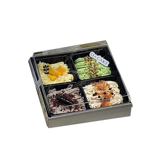 Phổ Biến Bốn Vuông Lưới Bằng Gỗ Nướng Giá Bốn Trong Một Hộp Bánh Cho Mini Kem Trái Cây Sushi Giải Pháp Lưu Trữ - Product Image 1