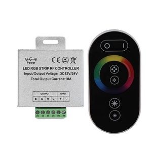 Touch Screen RGB LED Controller RF telecomando interruttore DC12-24V Wireless Touch RF telecomando per RGB LED striscia 360W