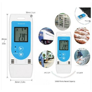 Temperatura y humedad multiusos Tzone Digital Registrador de datos de temperatura y humedad en tiempo real USB Tempu 03