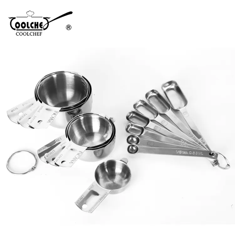 Amazon Top Seller 18/8 Cucchiaio di Misura e la Tazza In Acciaio Inox, Cucchiai Di Misura