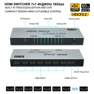4K 7 Port <strong>hdmi</strong> <strong>Switcher</strong> Remote 7 in <strong>1</strong> Out Ports <strong>HDMI</strong> Switch 7x1 Video <strong>Switcher</strong> with Remote - Product Image 6