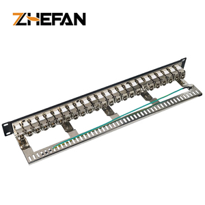 ZHEFAN RJ45 socket 8P8C panel de conexión LAN 24 puertos 19 pulgadas 1U red Cat6 cat6A STP FTP panel de conexión con conector Keystone - Product Image 5