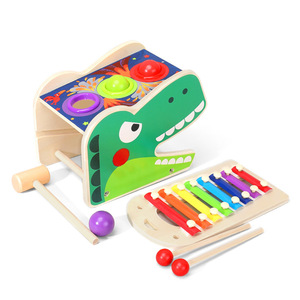 子供の幼児用遊びおもちゃカラフルなモグラゲーム木製教育玩具早期教育モンテッソーリおもちゃ - Product Image 3