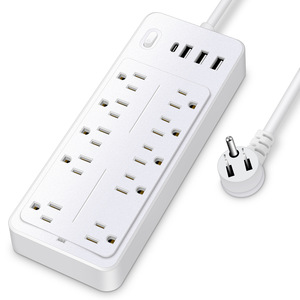 热卖美国标准电源带8个插座3个USB 1型C延长线电源带插座，适用于家庭和办公室 - Product Image 3
