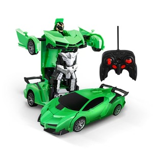 รีโมทคอนโทรล2.4G รถ Lambor รถ RC ของเล่น1:18แปลงร่างหุ่นยนต์รถหมุนได้360องศา - Product Image 3