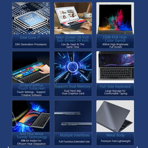 Ordenador portátil de doble pantalla Core i7 de 10. ª generación, portátil para estudiantes, Gaming - Product Image 2