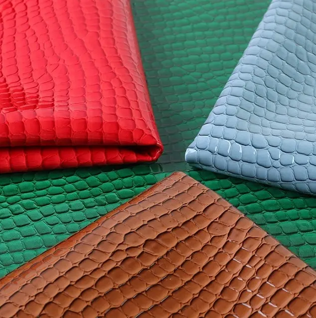 Cuir artificiel en pierre vernie de haute qualité Design en cuir synthétique Pu pour chaussures, sacs pour femmes et portefeuilles