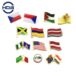 Huy Hiệu Cờ Tùy Chỉnh Men Pin Saudi USA Latvia Cộng Hòa Séc Bahrain Mềm Các Nhà Sản Xuất 3D Kim Loại Quốc gia Cờ Ve Áo Pin - Product Image 1
