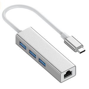 Convertitore hub 3.0 USB tipo-c per porta di rete convertitore 4 in1 tipo c hub con 100M scheda di rete porta rj45 - Product Image 1