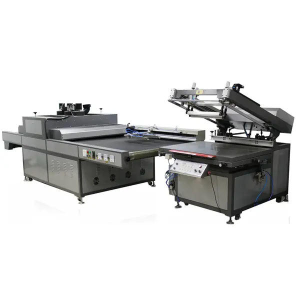 Full-automated large format silk screen printing machine with UV curing machine