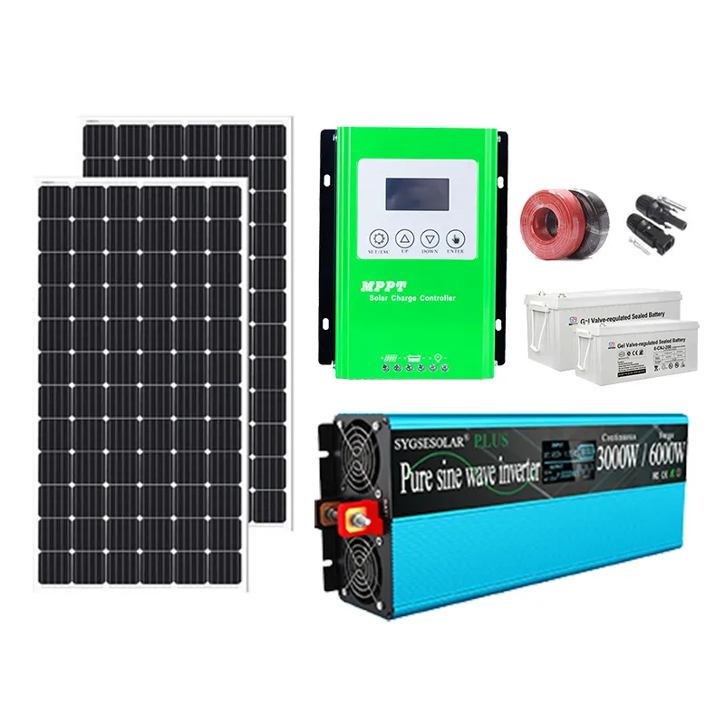 SUYEEGO — système solaire 1000/2000/3000w, petit système avec contrôleur de charge MPPT et panneau solaire PWM, hors réseau, livraison gratuite