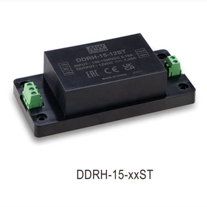 Mean Well DDRH-15 10:1 Ultra-wide <strong>Input</strong> Range 4kVAC Isolation 5V 12V 15V 24V DC DC <strong>Converters</strong> with Multi Installation - Product Image 2
