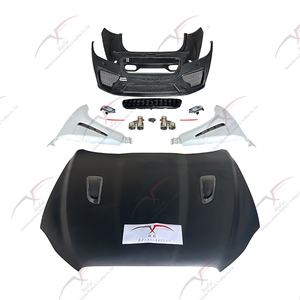 2021-2024 Jaguar F-PACE vücut kiti için uygun yeni karbon karbon Fiber malzeme ön ve arka tamponlar Spoiler kanat ile yükseltme - Product Image 2