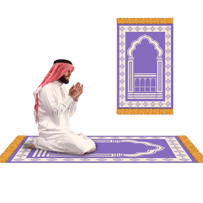 Tapis de prière musulman de mosquée résistant à l'eau tapis de chambre 3d tapis de zone de prière design